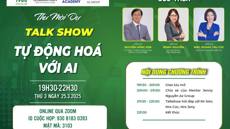 Webinar: Tự động hóa với AI – Giải pháp đột phá cho doanh nghiệp trong kỷ nguyên số