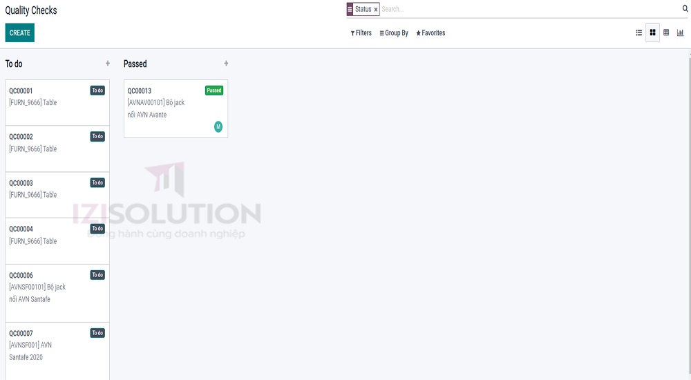 Tính năng quản lý chất lượng trên Odoo 15
