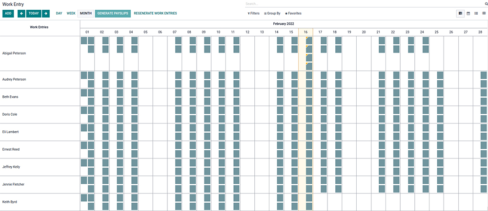 Quản lý chấm công Odoo