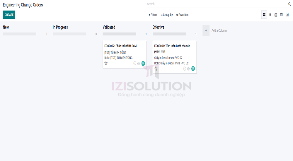 Quản lý vòng đời sản phẩm (PLM) trong Odoo 15