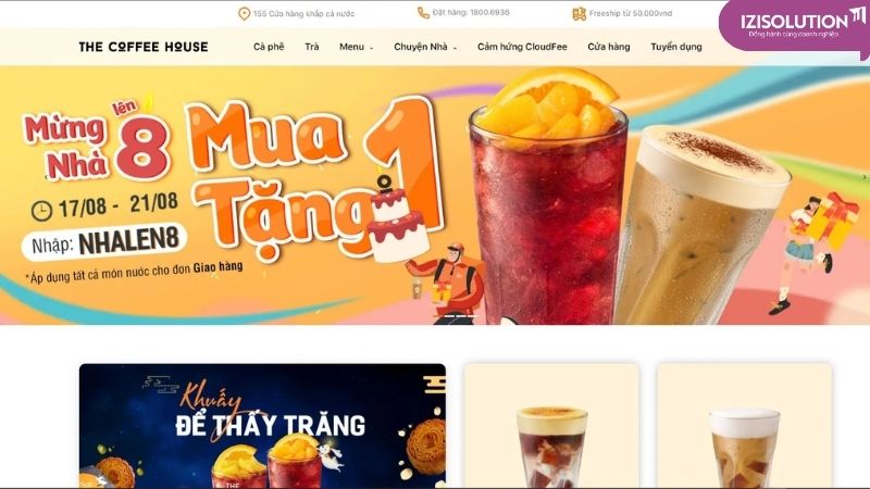 Trình làng ứng dụng và website The Coffee House